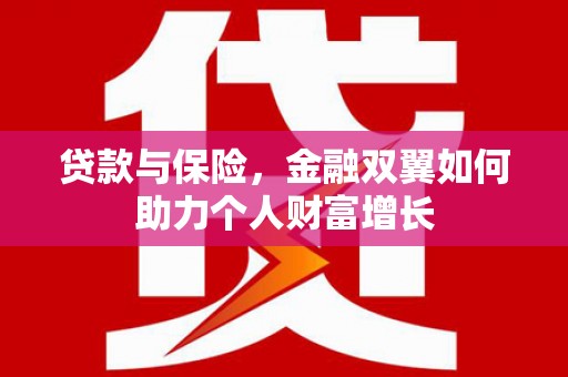 渭源贷款与保险，金融双翼如何助力个人财富增长