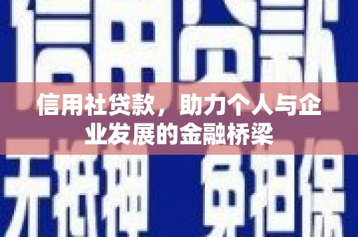 德庆信用社贷款，助力个人与企业发展的金融桥梁
