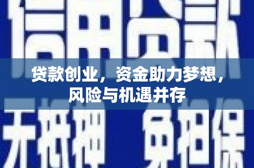 横县贷款创业，资金助力梦想，风险与机遇并存