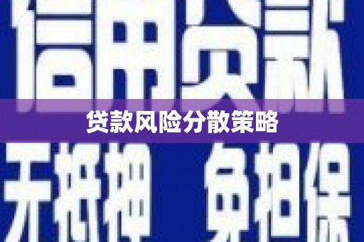 平度贷款风险分散策略
