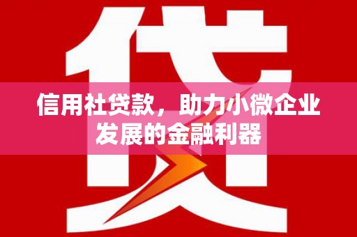 翼城信用社贷款，助力小微企业发展的金融利器