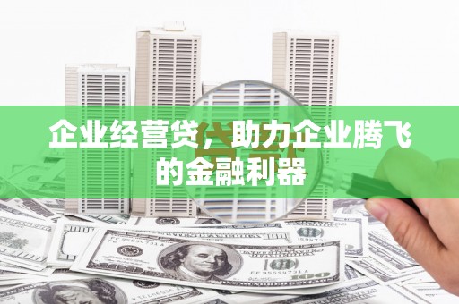 夏河企业经营贷，助力企业腾飞的金融利器